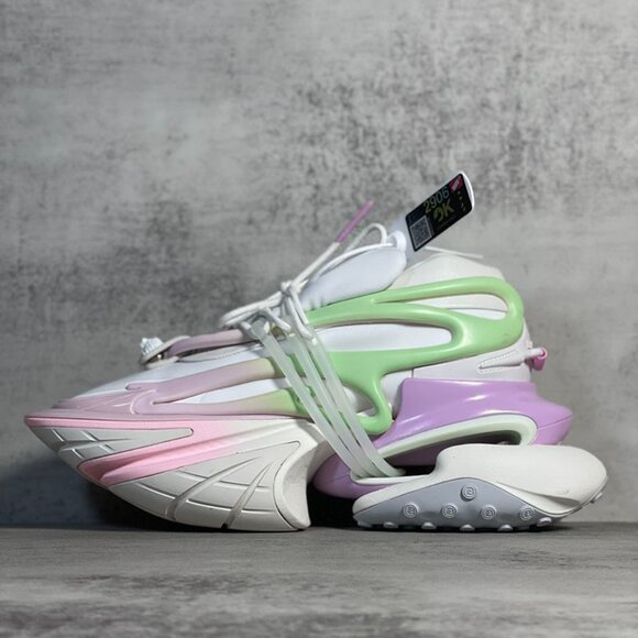 Balmain "Multicolor" Unicorn Low-Top Leather Height-Booster - Picture 3 of 9